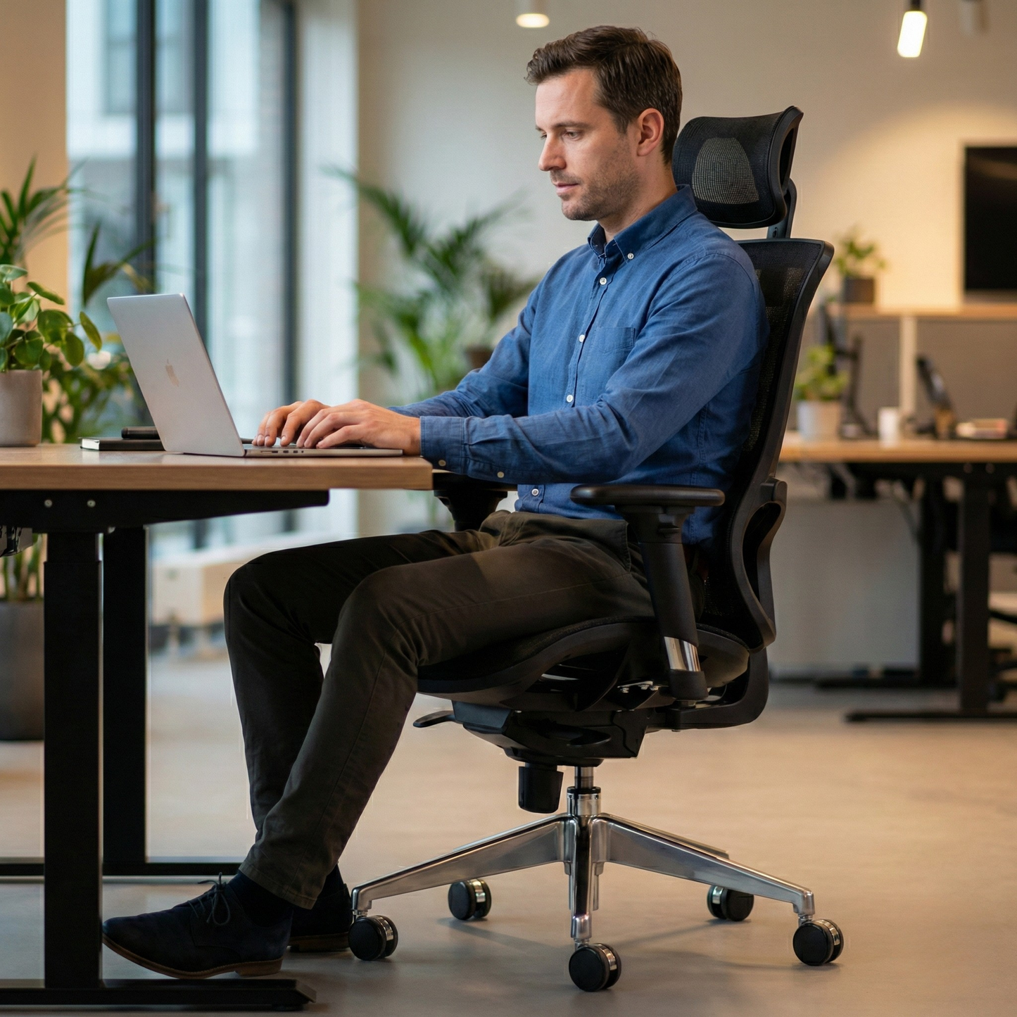 Ergonomic High-Back Mesh Office Chair with Headrest