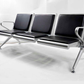 3-Seater Airport Waiting Chair | PU Leather Reception Bench for Lobby & Office