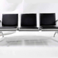 3-Seater Airport Waiting Chair | PU Leather Reception Bench for Lobby & Office