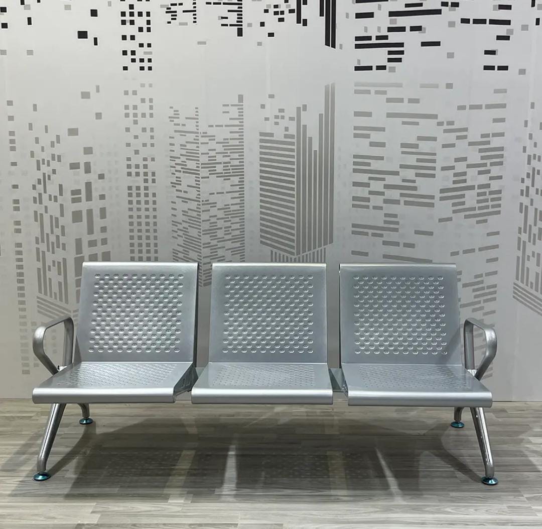 Econo Silver 3 Seated Airport Waiting Chair