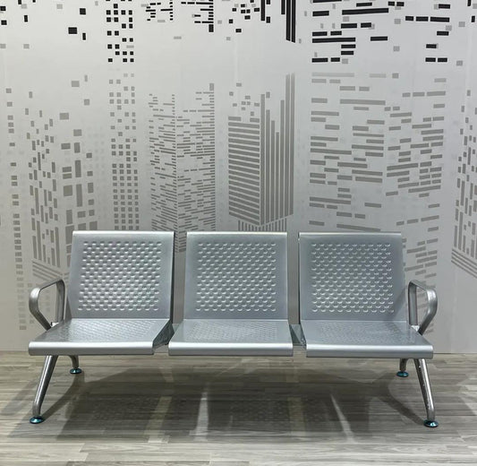 Econo Silver 3 Seated Airport Waiting Chair