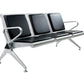 3-Seater Airport Waiting Chair | PU Leather Reception Bench for Lobby & Office
