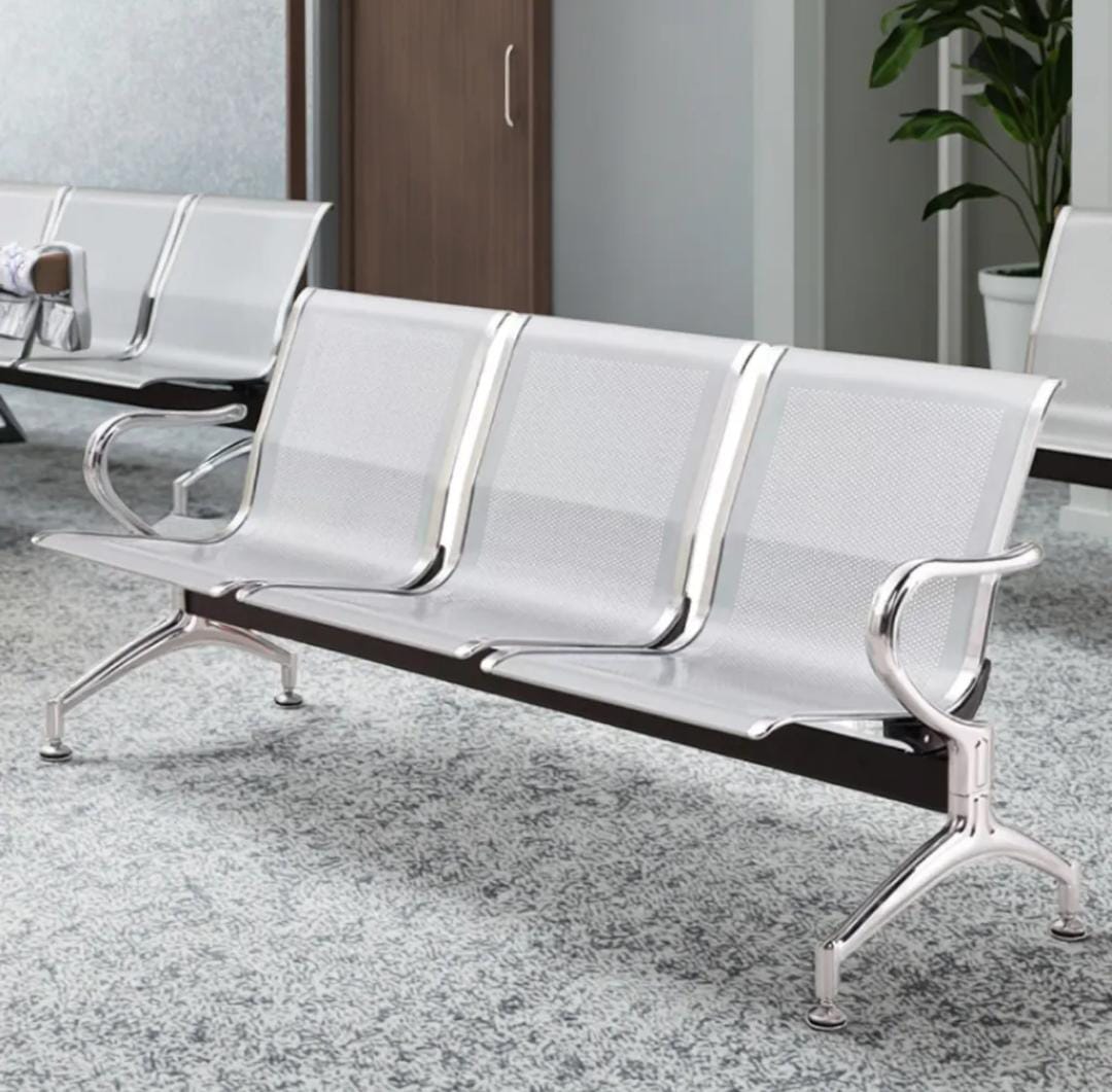 Econo Silver 3 Seated Airport Waiting Chair